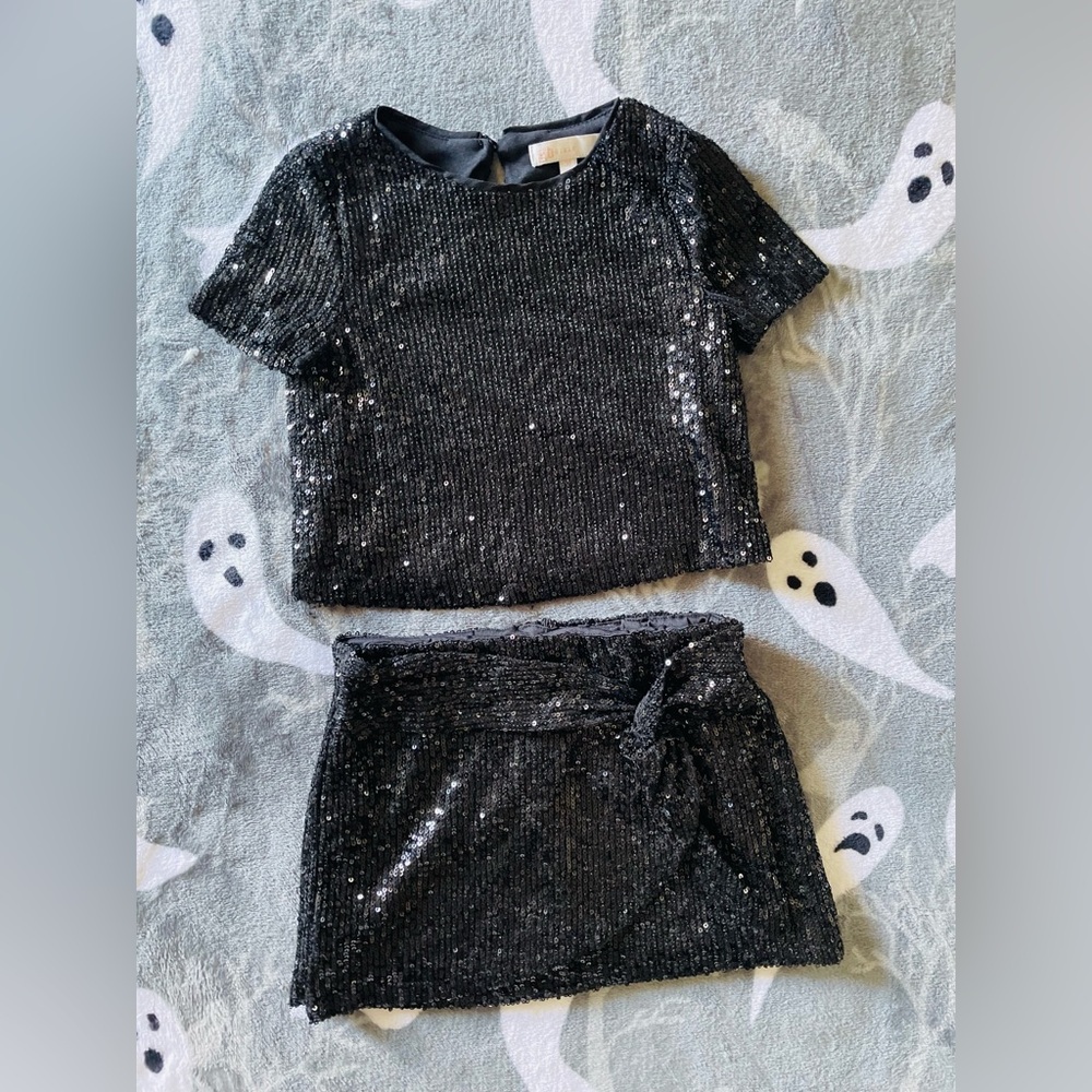 GB girls sequins matching skirt set
